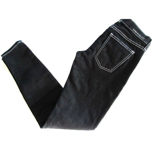 NWT Current/Elliott The Ankle Skinny in OD Overdye Black Tribal Print Jeans 26 - Picture 6 of 8